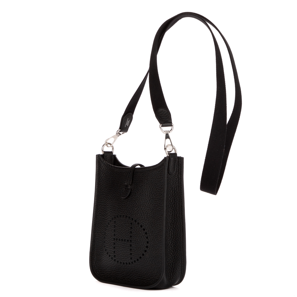 Hermes Evelyne 16 in Noir Taurillon Clemence Leather - Picture 2 of 8